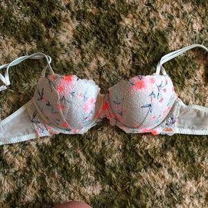 Victoria Secret Baby  Blue Floral Print Bra